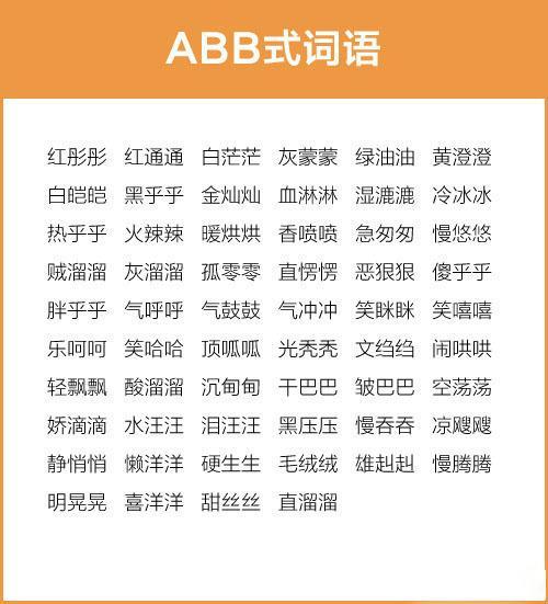 abcc式的成语大全