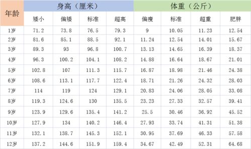 孕期b超指标对照表及说明