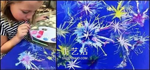 卡通烟花如何画