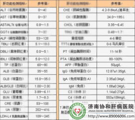 肝功能正常值是多少