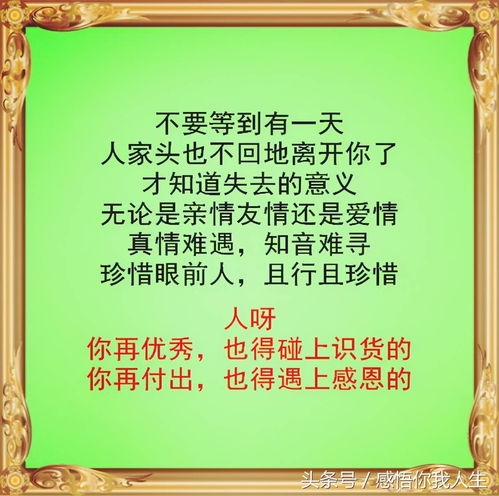 好好珍惜身边人的短句